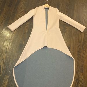 Baby Pink Hi-lo Jacket